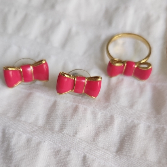 Kate Spade Vibrant Pink and Gold Jewelry Set - Picture 2 of 3